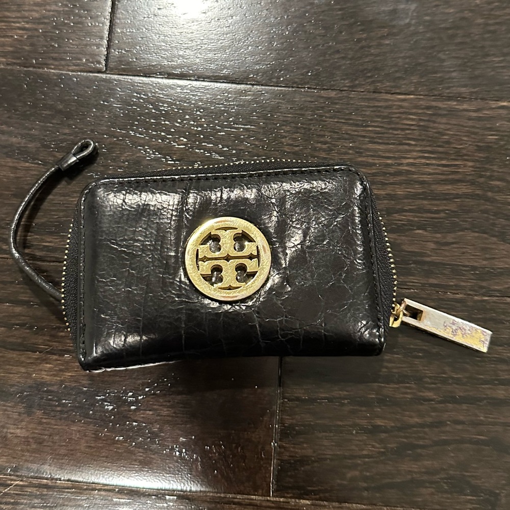 Tory Burch Small Leather Zip Wallet OS